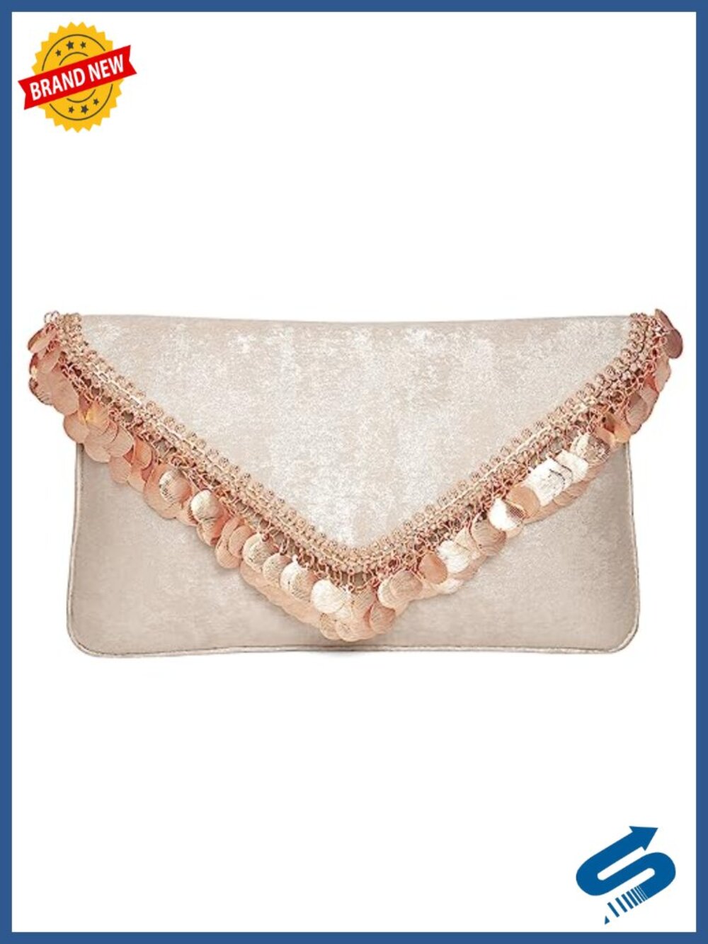 Embellished Indian Handwork Evening Clutch Bridal Party Sling Handbag